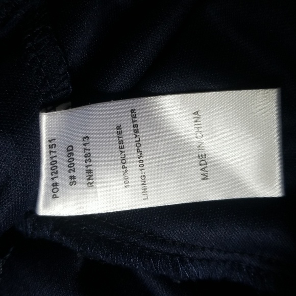 Doe & Rae Ruffle Layer Contrast Edging Tunic Dress. Sleeveless Shear Navy NWOT - Picture 14 of 16